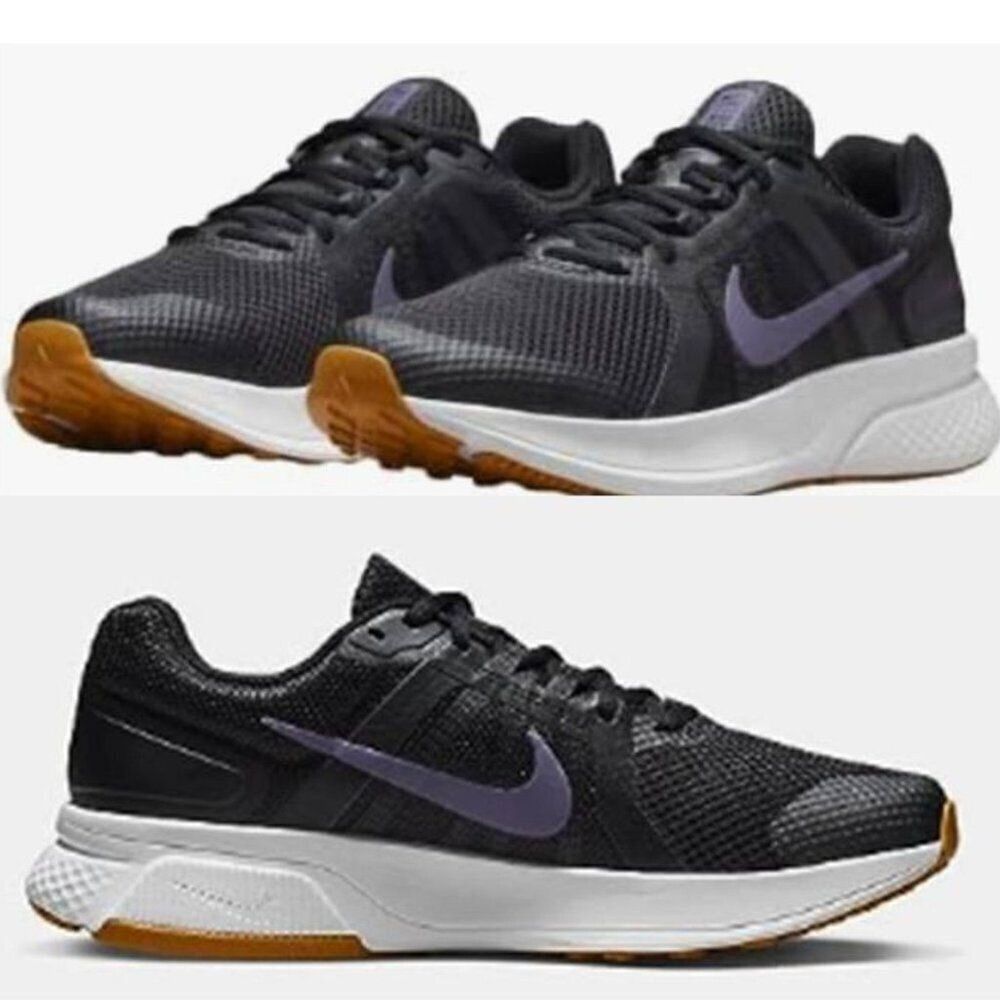 Nike Run Swift 2 Running Shoes Men's Athletic Mono Mesh Black Purple Size 10.5